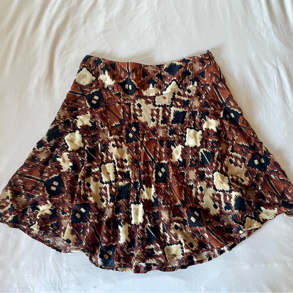 H&M y2k Brown Pattern Skirt